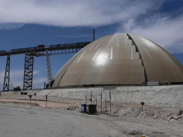 Nueva Centinela avanza construcción de domo para almacenar 178 mil toneladas de mineral
