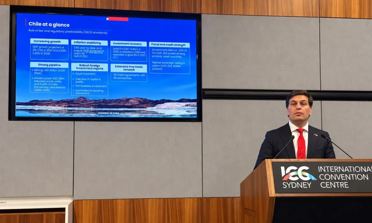 Chile promociona cobre, litio y tierras raras en IMARC 2026 de Sydney