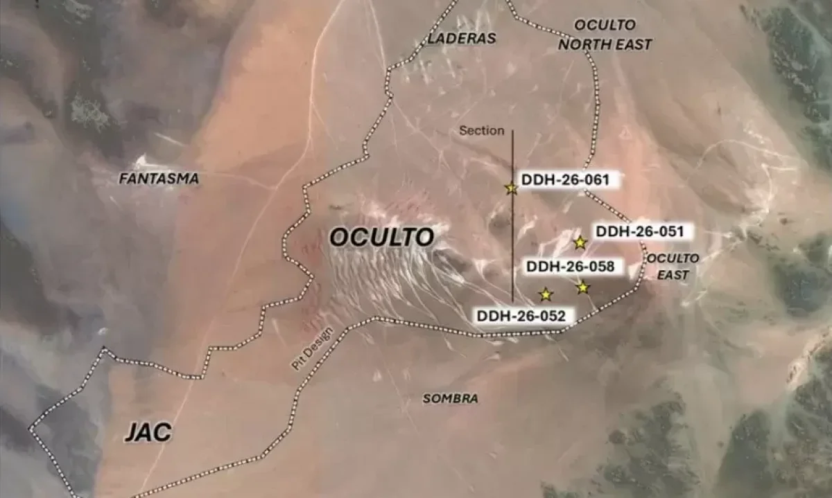 AbraSilver reporta mejor intercepción de oro en Oculto: 228 m a 1,79 g/t Au