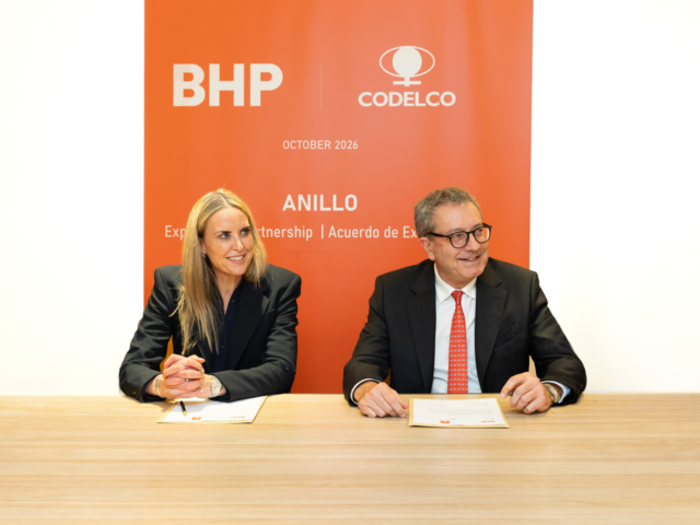 Codelco y BHP firman acuerdo  para iniciar exploración del Proyecto Anillo